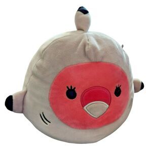 Squishmallow Cookie The Pink Falamingo in‎ Shark Suit